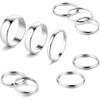 8-10 Pcs Knuckle Rings Set Stainless Steel Ring Simple Smooth
