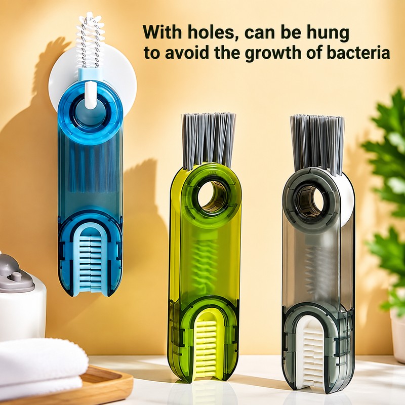 3-in-1 Cup Cleaning Brush for Lids & Gaps – Rotating
