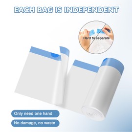 60 Count Self-Cleaning Cat Litter Box Liners Compatible With MW-SC01/MW-SC02/MW-LR01 Automatic Cat Litter Box, Drawstring Heavy Duty Cat Litter Receptacles Bags Replacement Trash Bag -18" x 12.6"