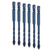10Pcs Cross Spearhead Drill Bit Carbide Bits with 1/4in Hex