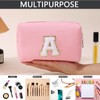 Muka Small Letter Makeup Bag, Travel Small PU Leather Cosmetic