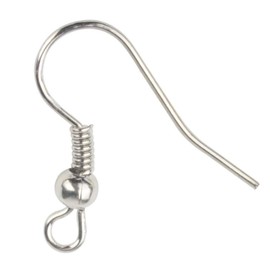 UnCommon Artistry Hypo-Allergenic Surgical Steel Earring Hooks Jewelry Making Findings (100) (Silver Plated)