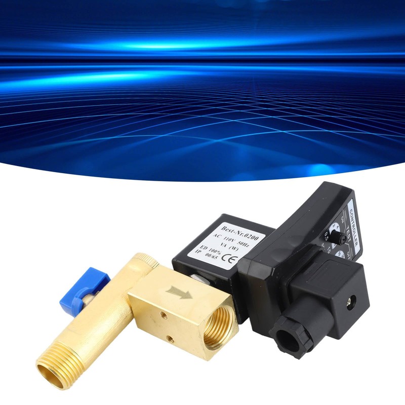 Premium G1/2 Brass Electric Timed Drain Valve, Automatic Condensate Management