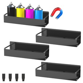 OFDMNY 4 Pcs Magnetic Spray Can Holder, Magnet Tool Holder, Wall Mounted Spray Bottle Holder, Mechanic Paint Can Organizer, Tool Box Storage Rack for Garage Home Workspace