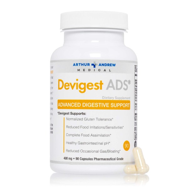 Arthur Andrew Medical - Devigest ADS, Advanced Digestive Support, Relief for Lactose Intolerance and Casein Sensitivities, Vegan, Non-GMO, 90 Capsules