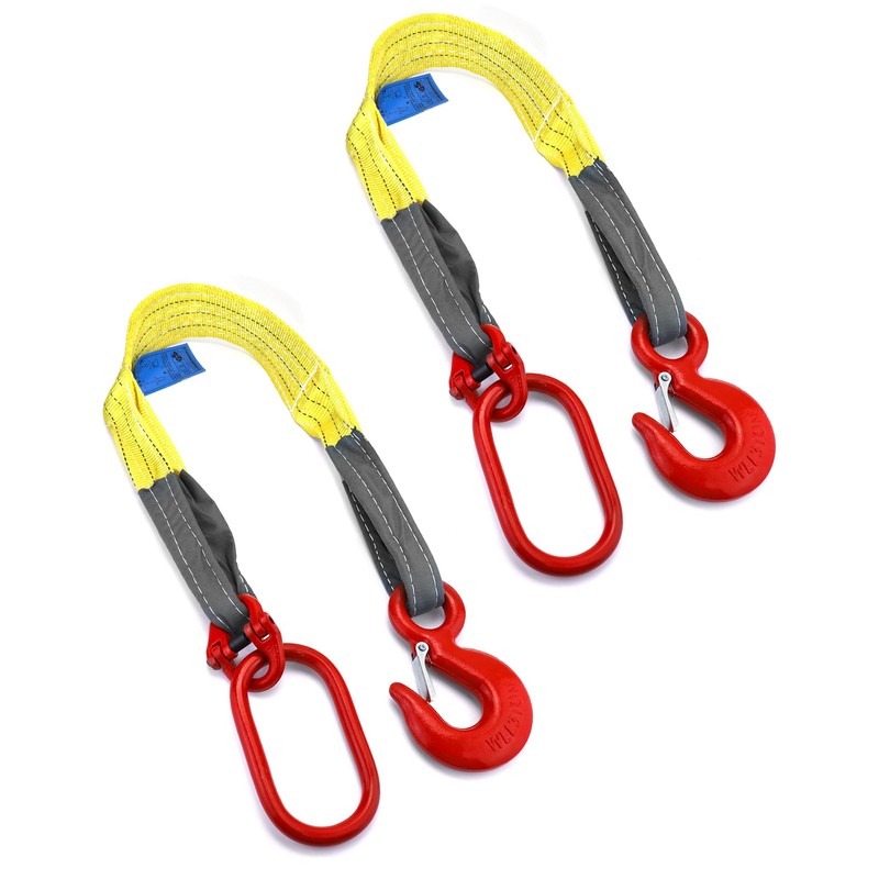 QWORK Lifting Slings Web Sling, 3.3 Ft Heavy Duty Single