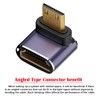 cablecc Down Angle Mini HDMI Male to HDMI 2.1 Female