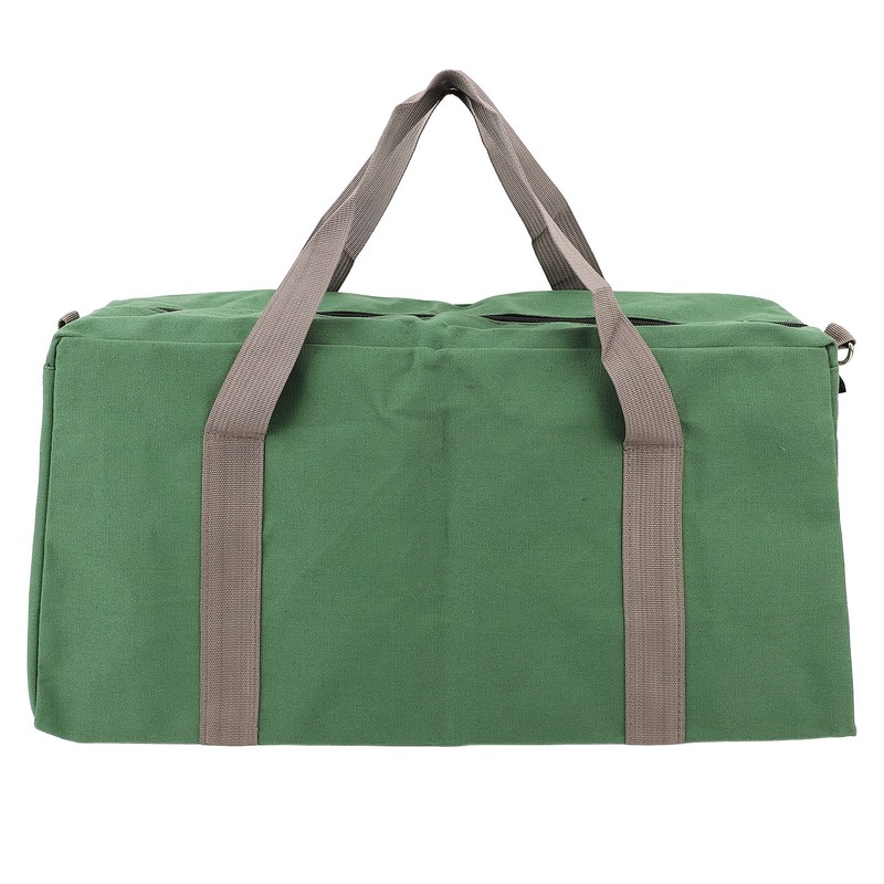 Canvas Wide Mouth Tool Storage Bag with Adjustable Shoulder Strap