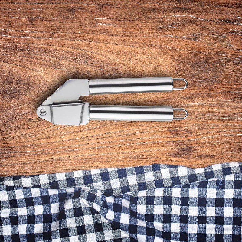 TRHDFW Professional Stainless Steel Garlic Press - No Need to