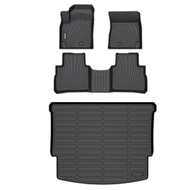 Binmotor-Floor Mats & Cargo Liner for Nissan Rogue 2025 2024 2023 2022 2021 (NOT for Rogue Sport)，1st & 2nd Row Full Set, Heavy Duty Car Floor Liners-Black Rogue Accessories
