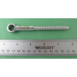 US Stainless Stainless Steel 316 M10 Lag Screw Eye Bolt Forged 10mm x 100mm Marine Grade