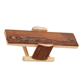 Sosoport Pet Hamster Wooden Seesaw Foraging Toy Rat Molar Toy Small Pet Cage Animal Entertainment