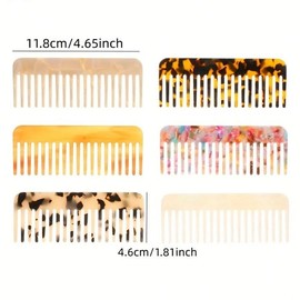 Acetate Hair Comb, 1 Count Portable Hair Styling Comb, Hairdressing Comb, Professional Hair Styling Tool for Women & Men - Color: B, Size: one size