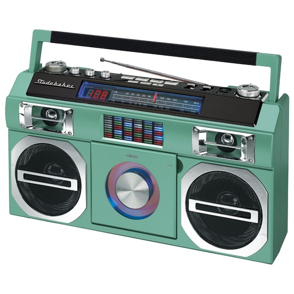 Studebaker SB2149TE Master Blaster Bluetooth Boombox with 3 Way Power,