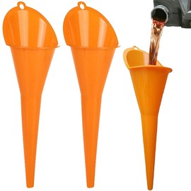 2 Pieces Filling Funnel Set, 28 cm Funnel, Filling Funnel, Filling Aid, Oil Funnel Set, Universal Car Funnel, Long Spout, Niversial Car Petrol Fuel Funnel with Removable Outer