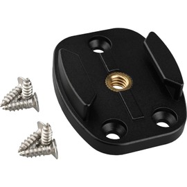 QR Mount with Pilot Holes – All Metal, Versatile Quick Release Plate with 1/4”-20 Tripod Screw Compatible with GoPro Hero3/3+/4/5/6/7/8/9/MAX, Insta360 ONE R