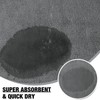Grey Memory Foam Bath Runner Mat Long Narrow Bathroom Rug