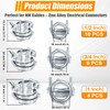 20 Pack 1/2" 3/4" 1" Cable Connectors for Romex, Zinc