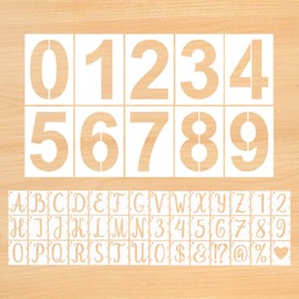 1 Set of Letter Templates, 1 Set of 0-9 Number Templates, Craft Master Templates, Reusable Templates, Painting Templates