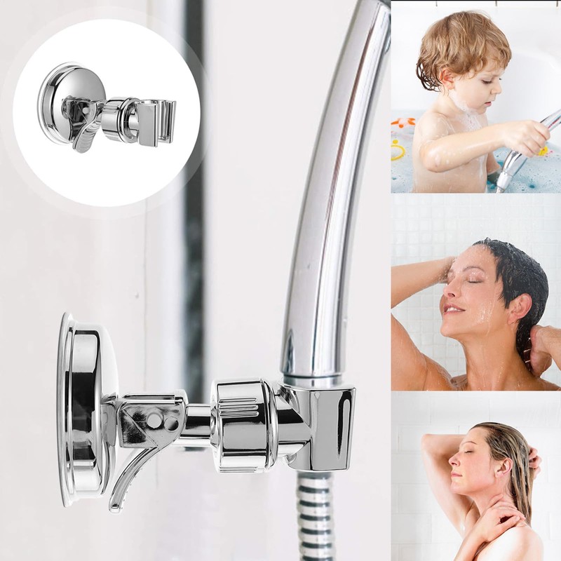Shower Head Holder Suction Cup, 360° Rotatable Super Power Waterproof