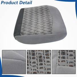 WFLNHB Cloth Driver Side Bottom Seat Cover Gray Replacement for F250 F350 F450 F550 XLT 1999 2000