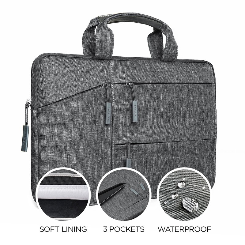 Satechi Water-Resistant Laptop Bag Carrying Case with Pockets - For