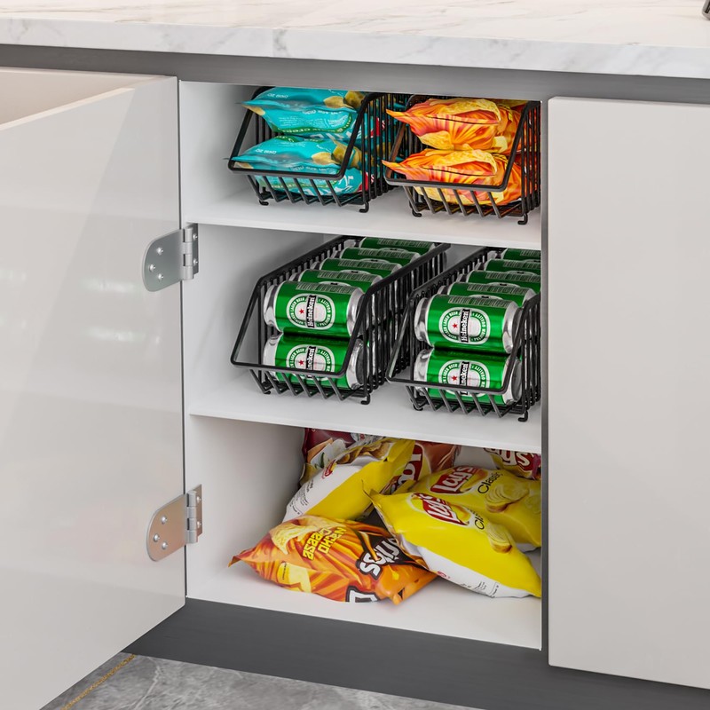 Boeetech Soda Can Organizer of 4 Pack,Stackable Can Organizer For