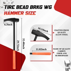 Tire Hammer 35429, 32" Heavy Duty Bead Breaker Tool & Duckbill Tire Iron for Truck, Tractor, Bus, ATV, Aircraft Tire Maintenance and Repair
