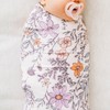 Large Premium Knit Baby Swaddle Receiving Blanket Flora by Copper