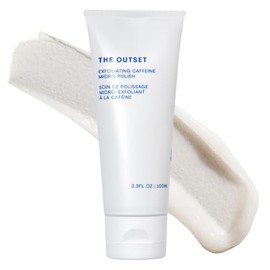The Outset Exfoliante con microesmalte de cafeína, exfoliante, suavizante y despertar para el cuidado diario de la piel, suave, sin fragancia, limpio,
