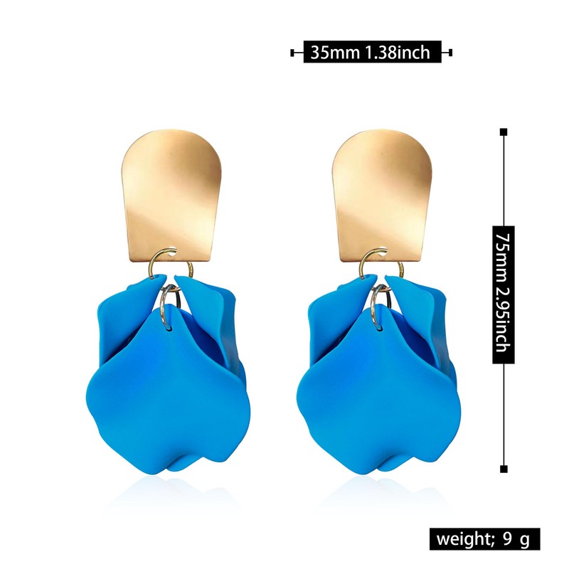 Just Follow Rose Petal Dangle Earrings