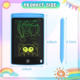 12 Pack LCD Writing Tablet for Kids 6.5 inch, Colorful Drawing Board with One-Click Erase, Lock, and Stylus, No Blue-ray Screen, Drawing Pad Toy for Ages 3-12 Boys and Girls Gifts (Pink, Blue, Black)