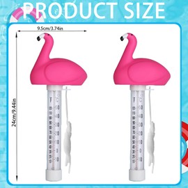 AUNGCSHE Pack of 2 Pool Thermometers, Floating Pool Thermometer with Rope, Floating Water Thermometer, for Indoor and Outdoor Pools, Aquariums, Fish Ponds (Pink - Moltres)