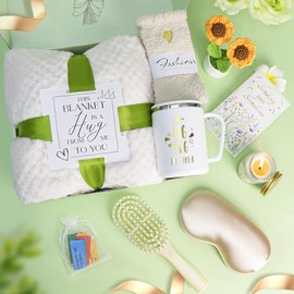 Gift Baskets for Women, Unique Birthday Gifts Self Care Gifts Box Get Well Soon Luxury Spa Package Thank You Gift for Women, Christmas Sunflower Mug Gifts Set for Girlfriend Wife Mom Sister Friend