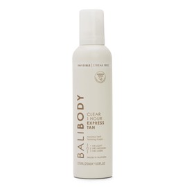 BALI BODY Clear 1 Hour Express Self Tanner – Fast-Acting, Weightless Self Tanner for Natural Bronze – No-Transfer, Hydrating Quick Tan Mousse for Smooth, Radiant Skin