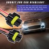 Augeny 2PCS H8 H9 H11 Female Adapter Wiring Harness Sockets
