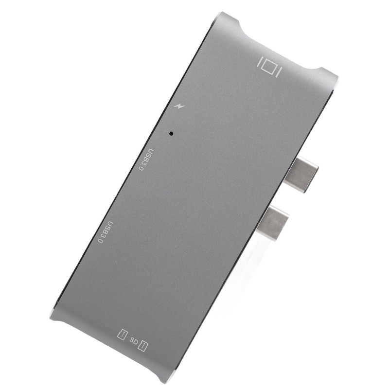 6 in 2 USB C Hub Aluminum Alloy Plug and