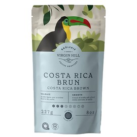Virgin Hill Coffee - Costa Rica Brown - Smooth Intensity & Mild Roast - Half Pound of High-Grade Ground Coffee - 8oz / 227 grams