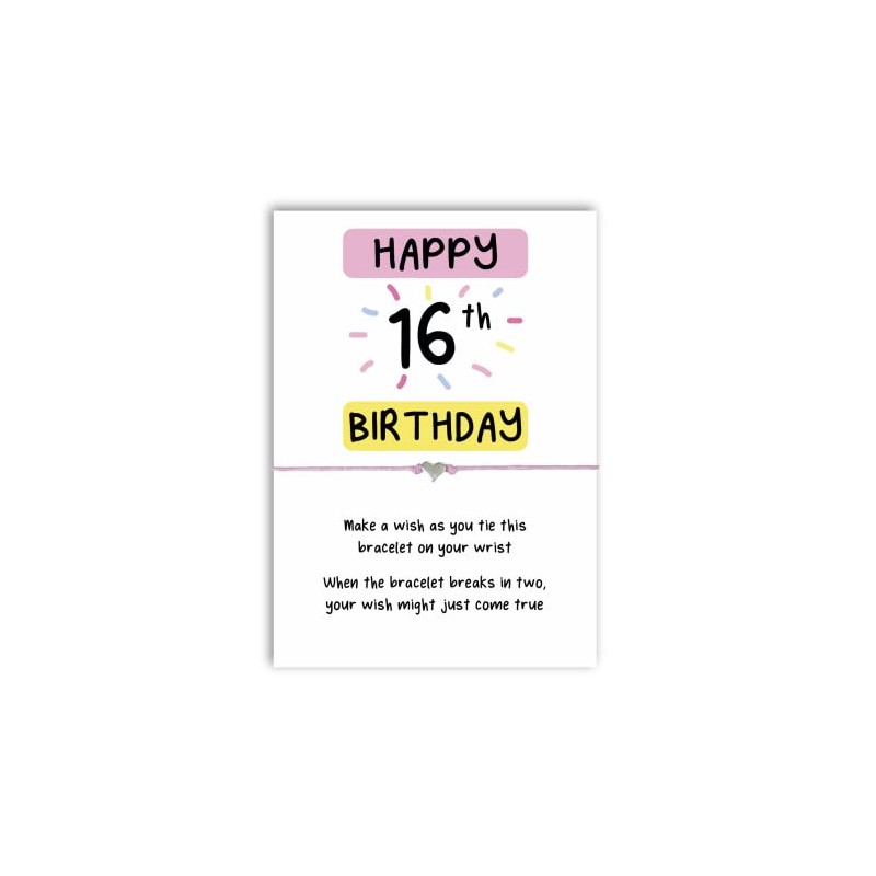 16th Birthday Wish Bracelet | 16th gift | String Bracelet