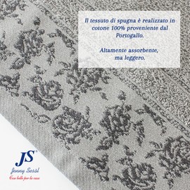 Jenny Sesal - Eleganza in Cotton: Ada Towel Set with Jacquard Frill - Perfect Sizes for Bathroom and Guest - Softness and Style with Every Drying (Dark Grey)