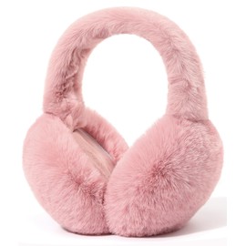 Eyegla Ear Muffs for Winter Women Adjustable & Foldable Earmuffs Fluffy Soft Ear Warmers Warm Ear Covers for Cold Weather