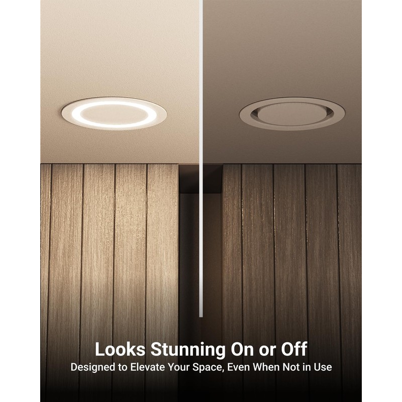 Sunco 6 Pack 6 Inch LED Slim Eclipse Ultra Thin