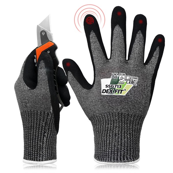 DEX FIT Level 7 Cut Resistant Gloves SSG713 - Steel