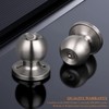 Probrico Satin Nickel Entry Door Knob and Double Cylinder Deadbolt