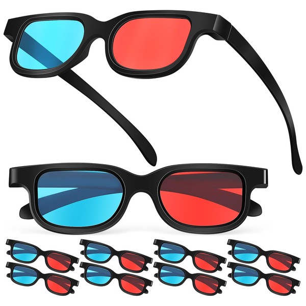 SUPVOX 10 Pcs 3D Ultra-Light Glasses: Anti-Polarization Design 3D Viewing
