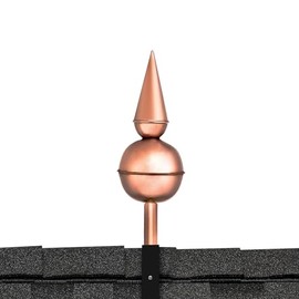 Good Directions 700 Avalon Pure Copper Rooftop Finial with Roof Mount, Polished Copper