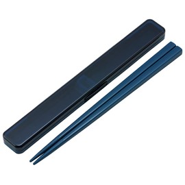 Skater ABC45AG-A Chopsticks 8.3 inches (21 cm) Chopsticks Case Set, Antibacterial, Midnight Blue, For Adults and Men