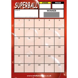 Totally Bonkers - Superball Fundraising Scratch Cards - 30 Square - A6 (148x105mm) -10 Pack - TB0054 - Blind Card