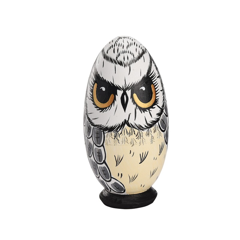 5PCS Owl Nesting Egg Cute Owl Animal Nesting Dolls Wooden