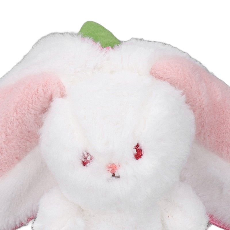Reversible Bunny Plush Toy Throw Pillow Children Cute Cartoon Animal